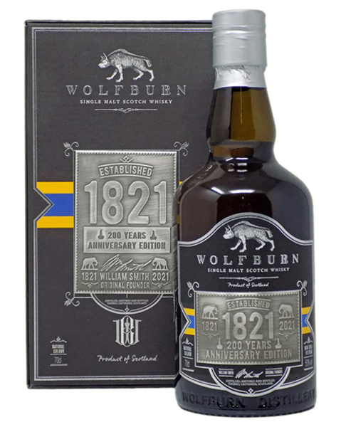 Wolfburn 1821 Single Malt 200th Anniversary Edition - 0,7 lt