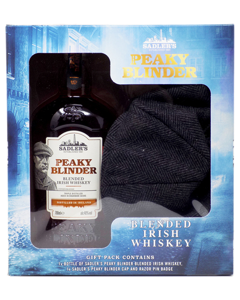 Peaky Blinder Irish Whiskey + Flat Cap Gift Pack - 0,7 lt