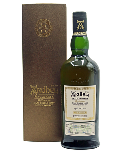 Ardbeg 26 Years Old The Ultimate Private Single Cask Whisky  50% - 0,7 lt