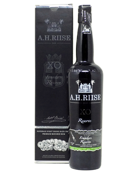 Rum  A.H. Riise  X.O. Founders Reserve Collector's Edition 6  (light green text)