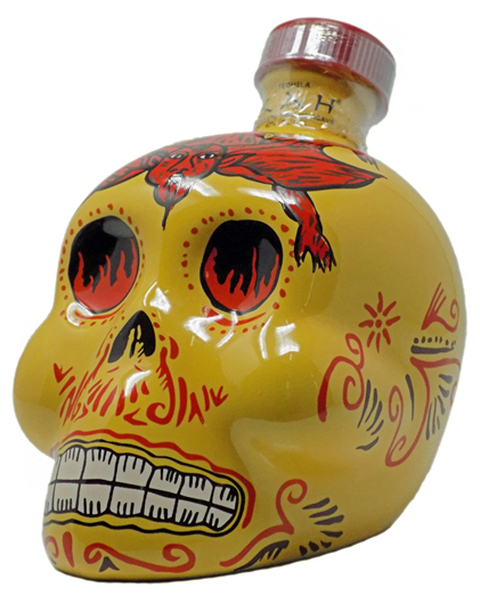 KAH Tequila Reposado (skull yellow-red) - 0,7 lt